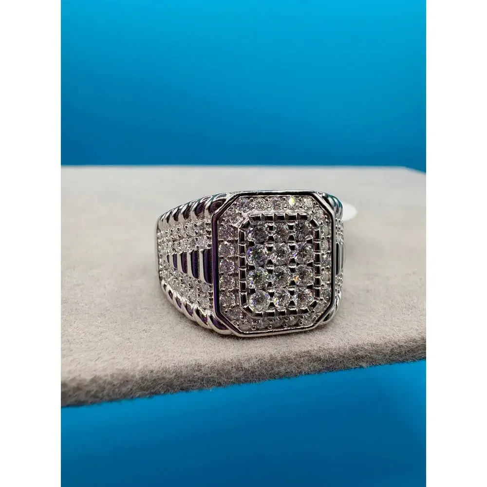 Sz.12 - 3.5CTW Moissanite in 925 Sterling Silver Ring NWT